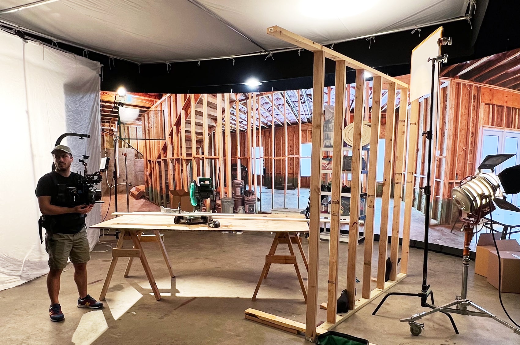 Behind the Scenes on set for Metabo Virtual Prodution