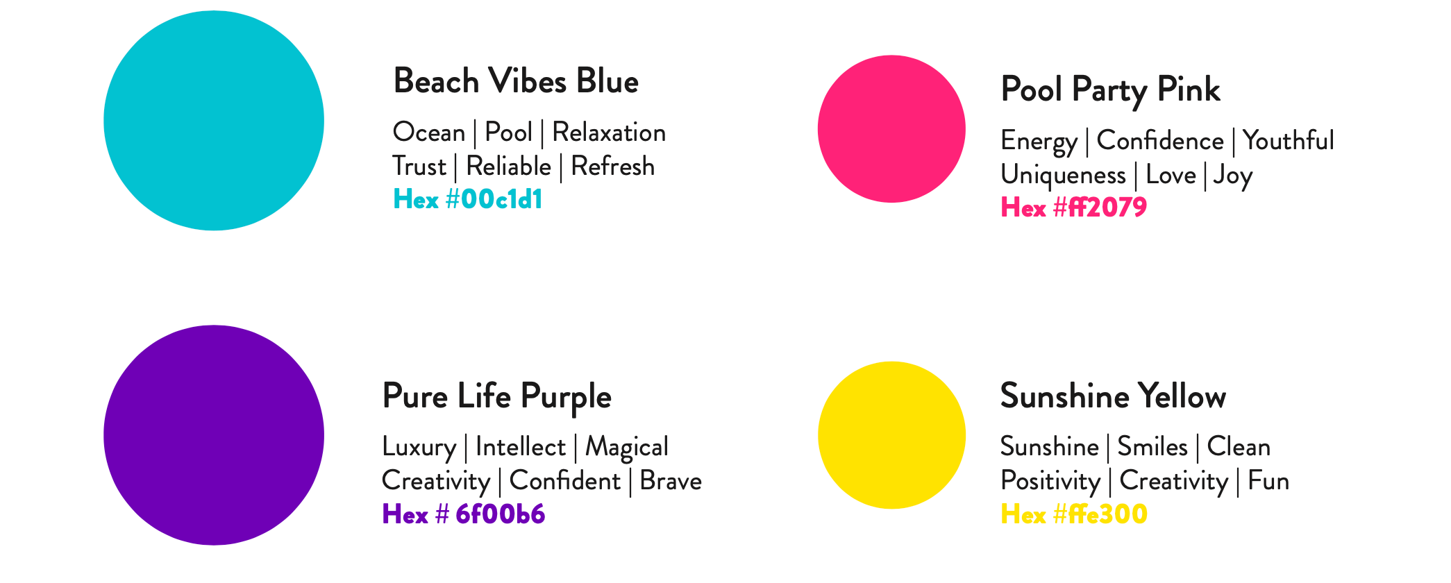 PURE brand colors